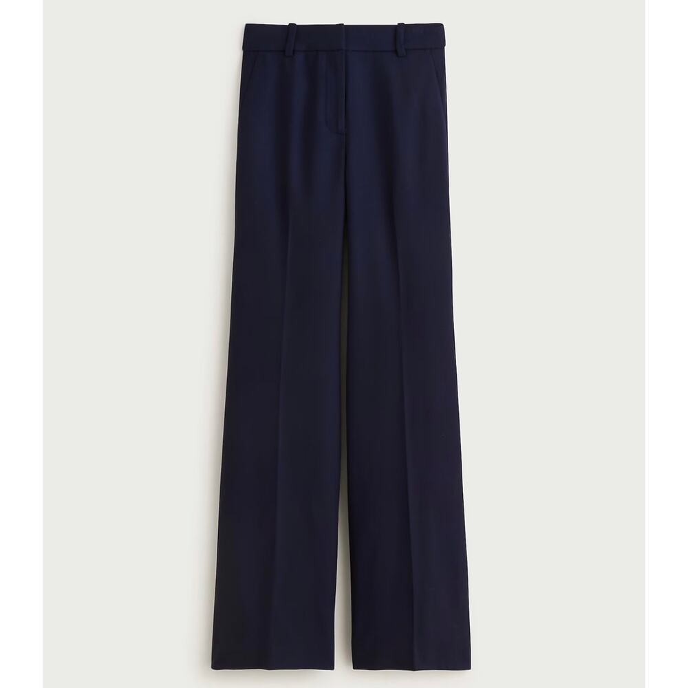 J. Crew Carolina pant in wool-blend flannel Navy NWT size 12P